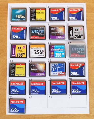 Card compact flash - 1x, cf
