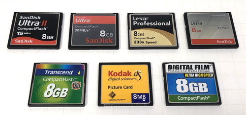 Seven assorted 8gb compact - assorted,