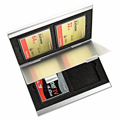 Aluminum memory card carrying - aluminum,